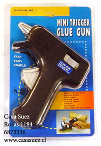 Pistola de silicona delgada y gruesa